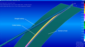 Finite Element Analysis of bending of composite tubing