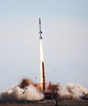 Rocket liftoff